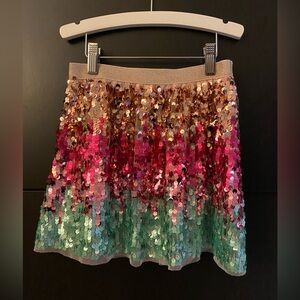 Sparkly and colourful tulle and sequin skirt
